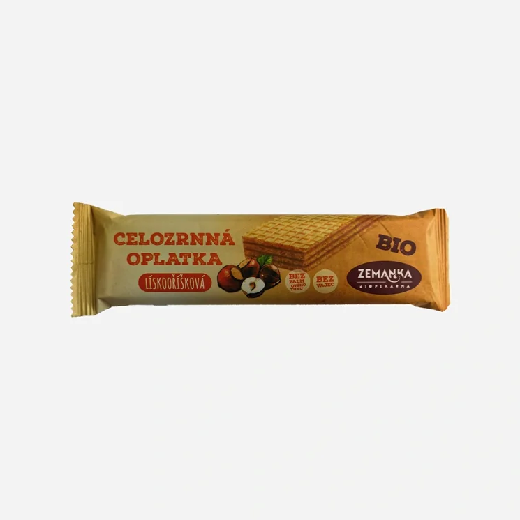 Celozrnná oblátka z jednozrnky lieskovooriešková BIO