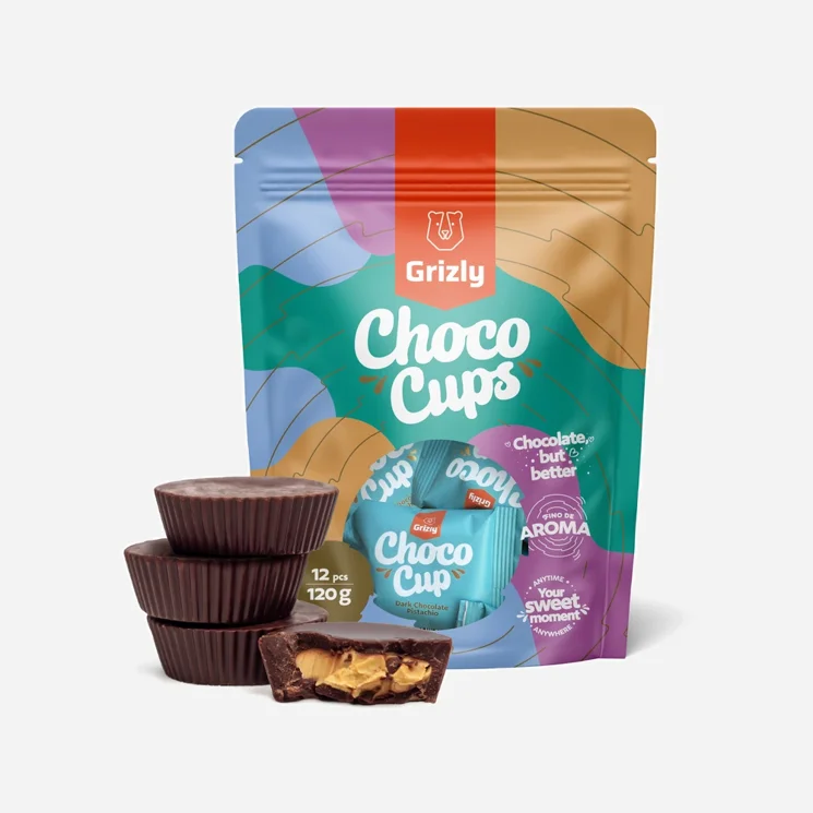 Choco Cups horká čokoláda & pistácie