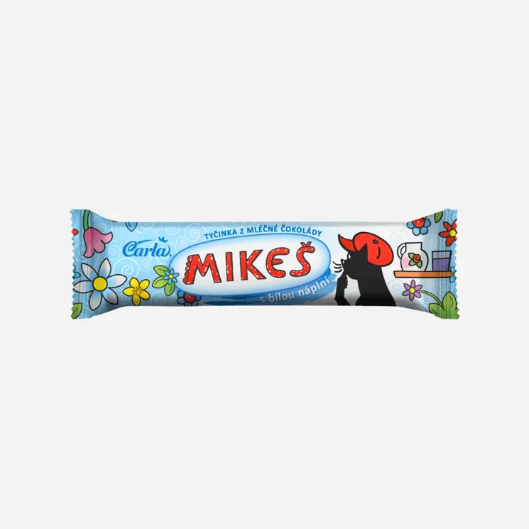Mliečna tyčinka s bielou náplňou Mikeš